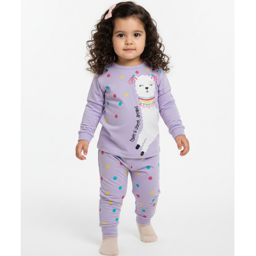 Pijama Infantil Menina Manga Longa 100% Algodão Estampado - foto 16