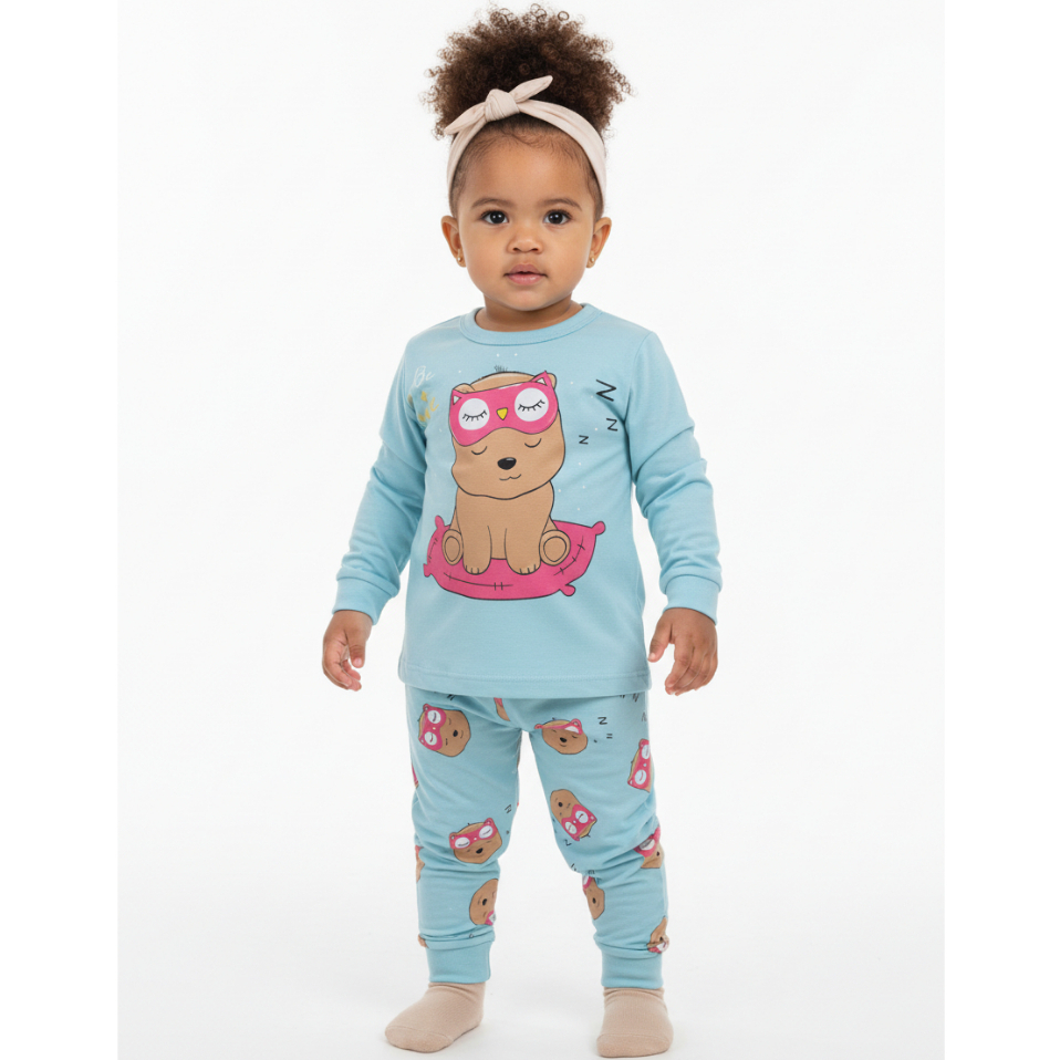 Pijama Infantil Menina Manga Longa 100% Algodão Estampado - foto 25