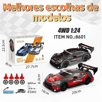 Carro GTR Recarregável Brinquedo RC 4x4 Profissional Drift Off-Road / Controle Remoto Para Crianças Presente Meninos