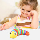 Lagarta sensorial 3D brinquedo interativo infantil com texturas
