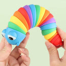 Lagarta sensorial 3D brinquedo interativo infantil com texturas
