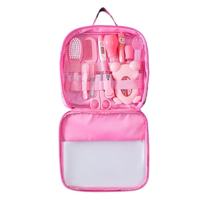 Kit 13 Higiene Cuidado Bebê Recém Nascido Essencial 13 Peças Cuidados Com O Bebê Recém Cortador Escova Cabelo Unha Pente