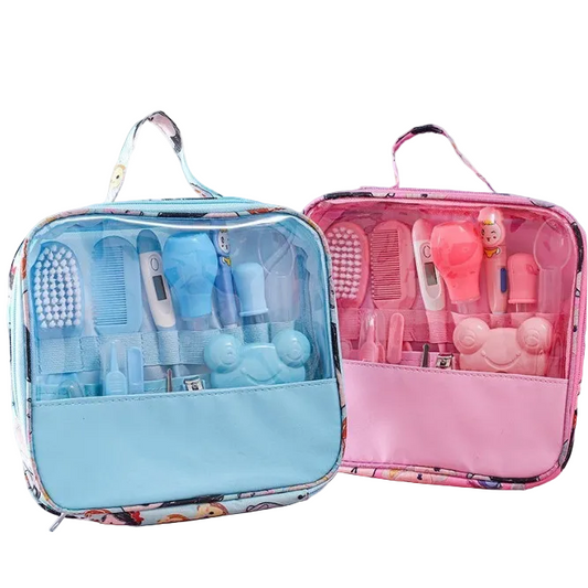 Kit 13 Higiene Cuidado Bebê Recém Nascido Essencial 13 Peças Cuidados Com O Bebê Recém Cortador Escova Cabelo Unha Pente