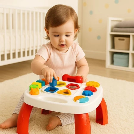 🧩 Mesinha Didática Montessori – Diversão que Ensina!