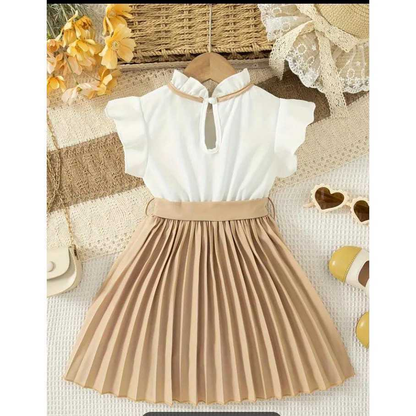 Vestido Plissado Princesa Menina Infantil/Juvenil para Festa Look Luxo e Elegância